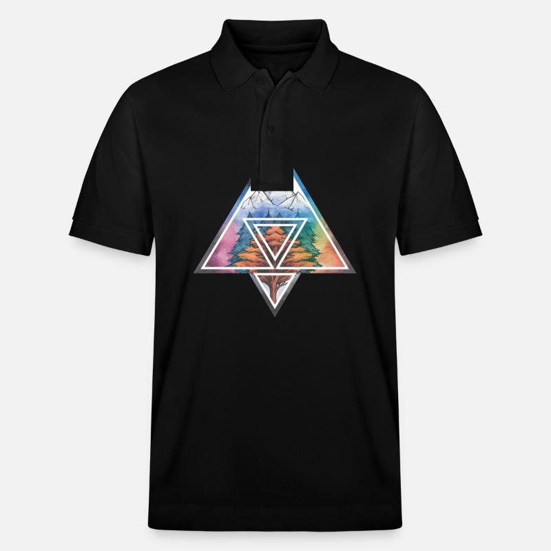 Die Kunst der Dreiecke - Stanley/Stella Unisex Bio-Poloshirt PREPSTER - Schwarz