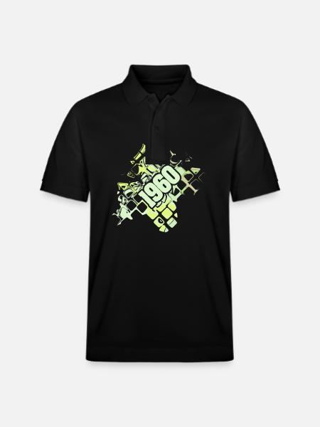 1960 - Stanley/Stella Unisex Organic Polo Shirt PREPSTER - black