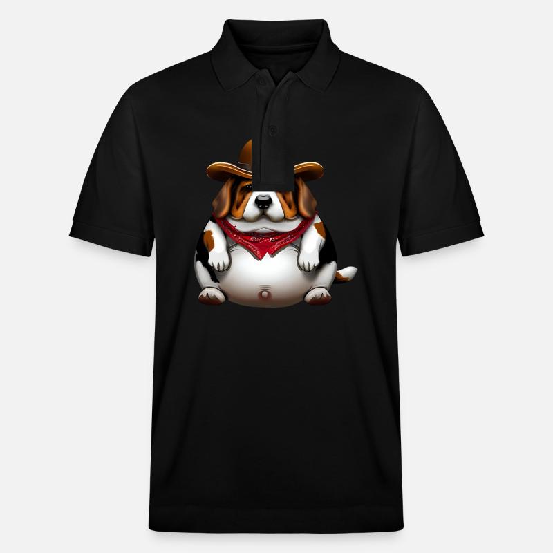 Fetter Beagle Cowboy - Stanley/Stella Unisex Bio-Poloshirt PREPSTER - Schwarz