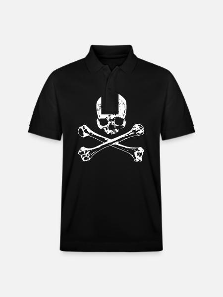 Skull and Bones - Stanley/Stella Unisex Organic Polo Shirt PREPSTER - black