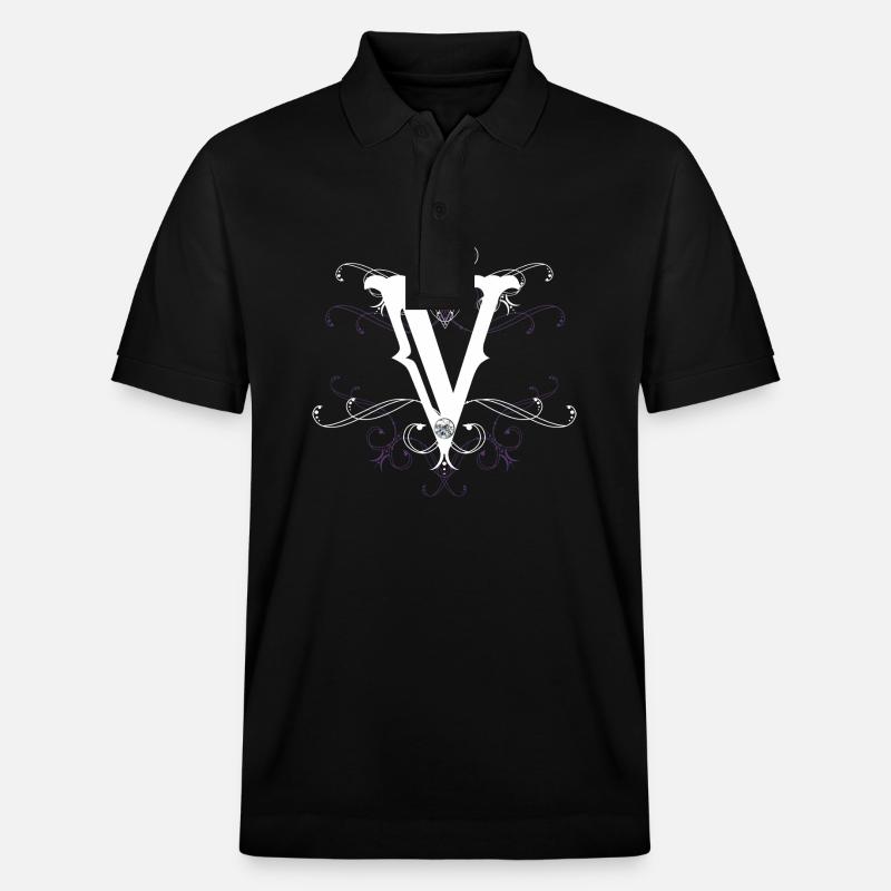 Buchstabe V Buchstabe-V - Stanley/Stella Unisex Bio-Poloshirt PREPSTER - Schwarz