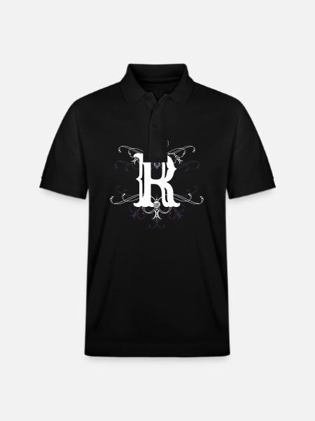 Letter R (R) - Stanley/Stella Unisex Organic Polo Shirt PREPSTER - black