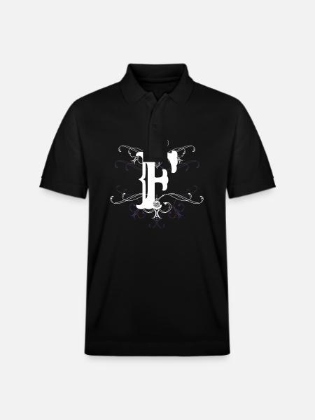 Letter F Letter F - Stanley/Stella Unisex Organic Polo Shirt PREPSTER - black