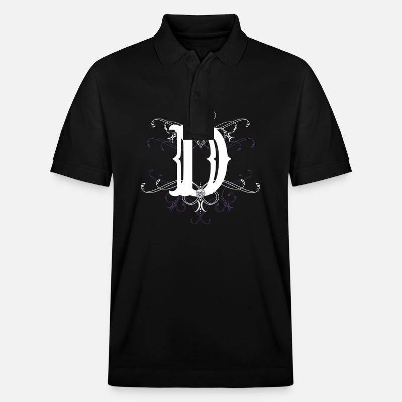 Lettre D, point D) - Polo PREPSTER bio Stanley/Stella Unisexe - noir