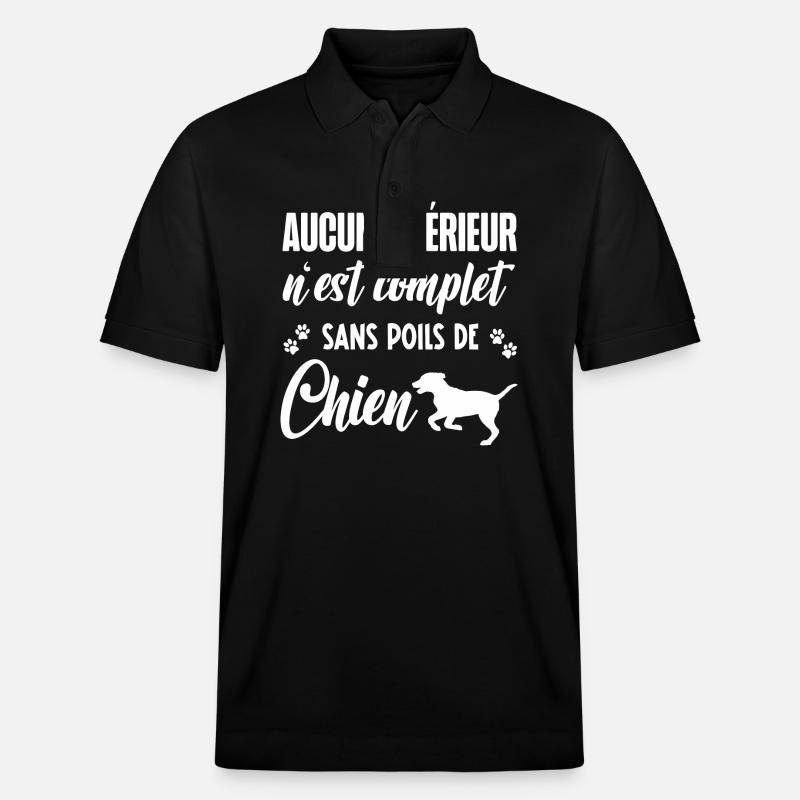 poils de chien - Polo PREPSTER bio Stanley/Stella Unisexe - noir