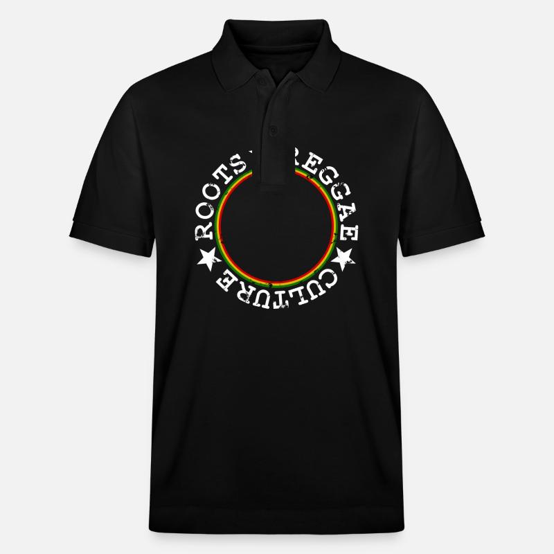 Roots Reggae - Stanley/Stella Unisex Bio-Poloshirt PREPSTER - Schwarz
