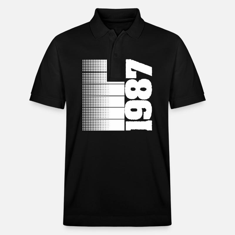 Année 1987 - Polo PREPSTER bio Stanley/Stella Unisexe - noir