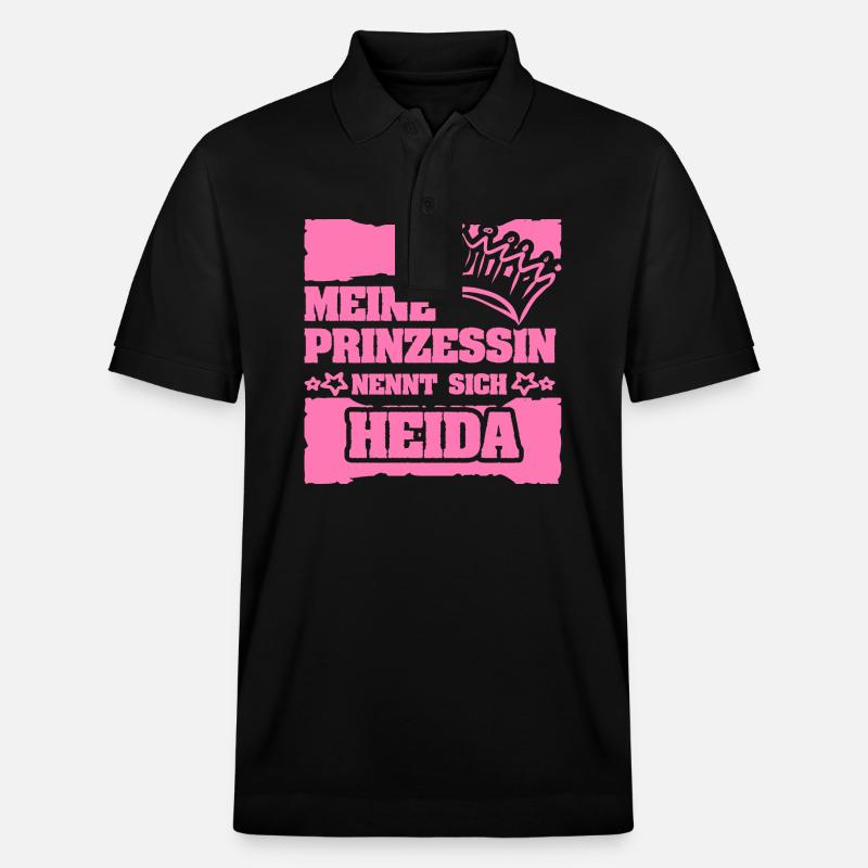 Mädchenname Heida - Stanley/Stella Unisex Bio-Poloshirt PREPSTER - Schwarz