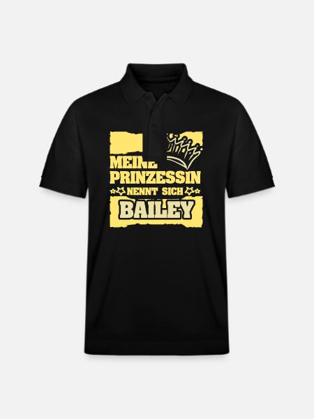 Mädchenname Bailey - Stanley/Stella Unisex Bio-Poloshirt PREPSTER - Schwarz