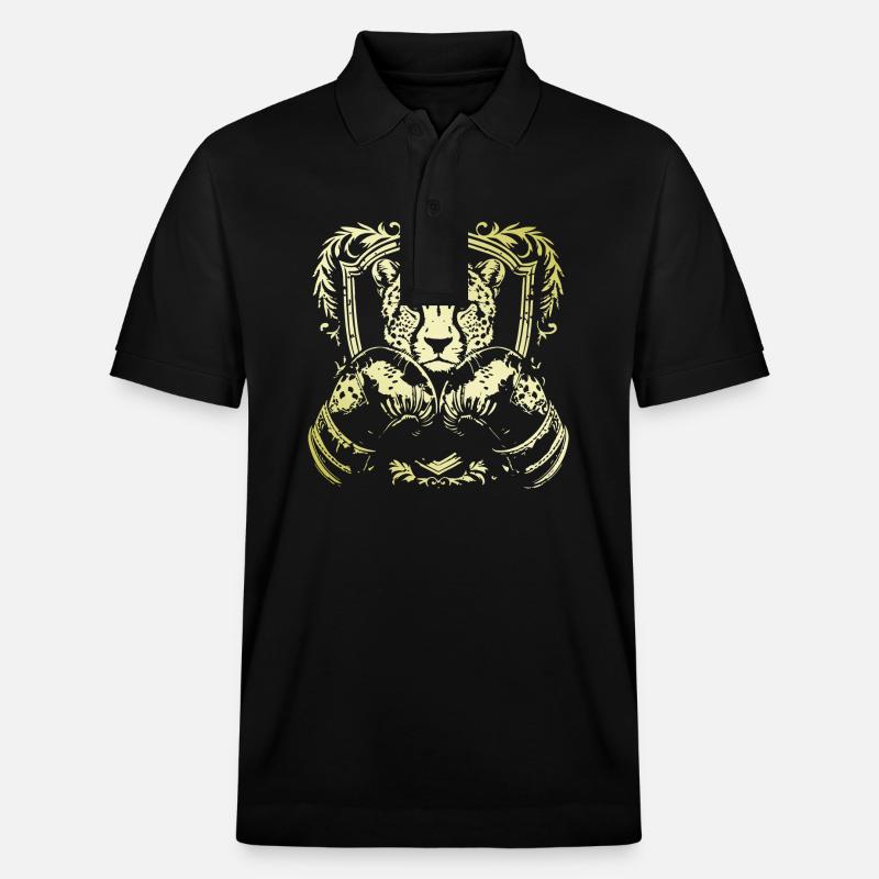 Boxer guépard - Polo PREPSTER bio Stanley/Stella Unisexe - noir