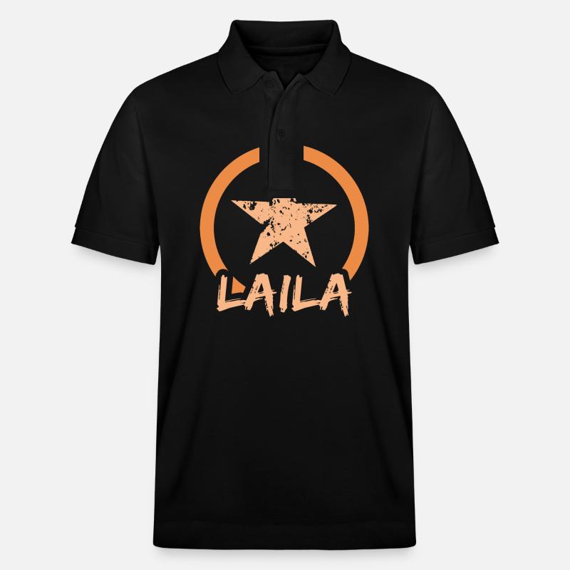 Vorname Laila - Stanley/Stella Unisex Bio-Poloshirt PREPSTER - Schwarz