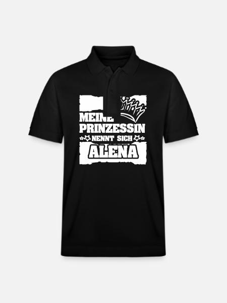 Gift for Alena - Stanley/Stella Unisex Organic Polo Shirt PREPSTER - black