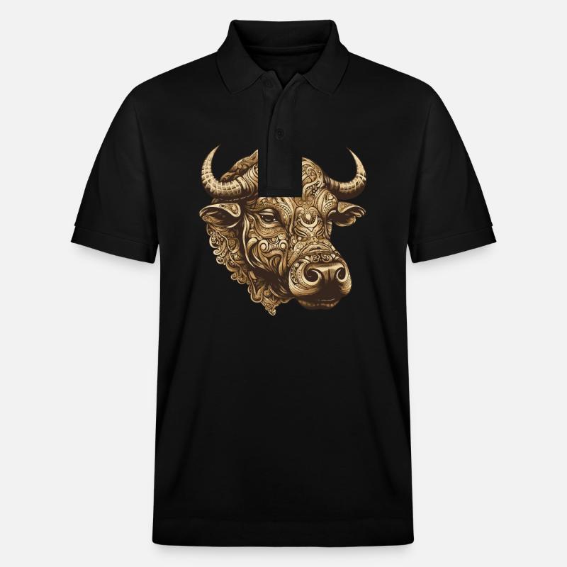 Taureau Portrait Taureau - Polo PREPSTER bio Stanley/Stella Unisexe - noir