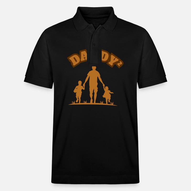 Daddy² 2 Enfants Marron - Polo PREPSTER bio Stanley/Stella Unisexe - noir