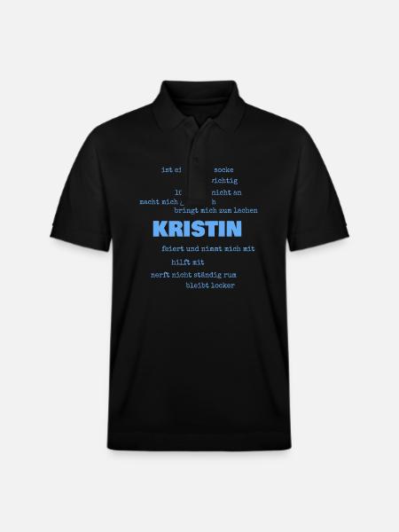 Geschenk für Kristin - Stanley/Stella Unisex Bio-Poloshirt PREPSTER - Schwarz