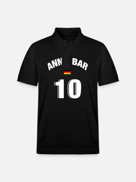 Ann Bar Team Germany - Stanley/Stella Unisex Organic Polo Shirt PREPSTER - black