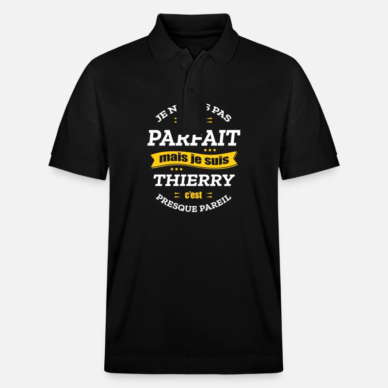 THIERRY PARFAIT - PRENOM THIERRY - Polo PREPSTER bio Stanley/Stella Unisexe - noir