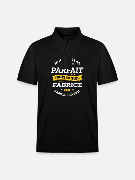 FABRICE PARFAIT - PRENOM FABRICE - Polo PREPSTER bio Stanley/Stella Unisexe - noir