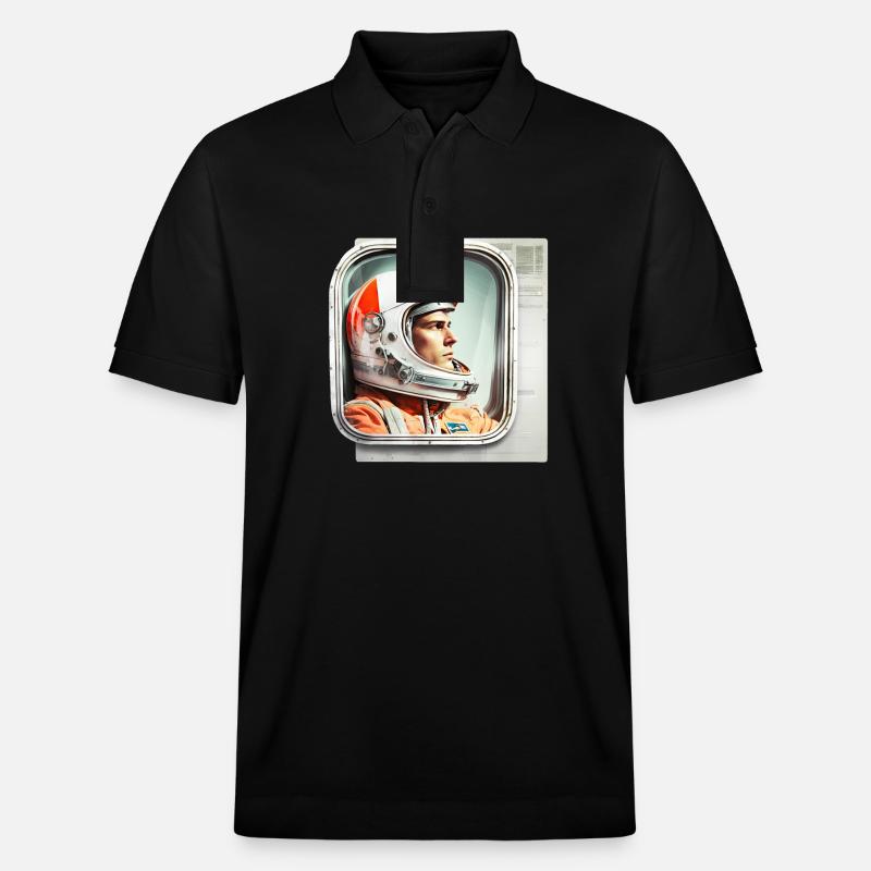 Retro Flash No42 - Stanley/Stella Unisex Bio-Poloshirt PREPSTER - Schwarz