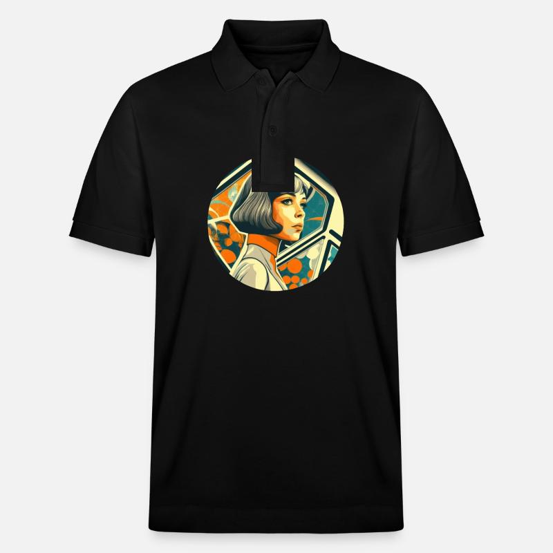Retro Flash No28 - Stanley/Stella Unisex Bio-Poloshirt PREPSTER - Schwarz