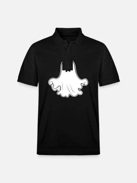 Ghost Ghosts Witching Hour Halloween - Stanley/Stella Unisex Organic Polo Shirt PREPSTER - black