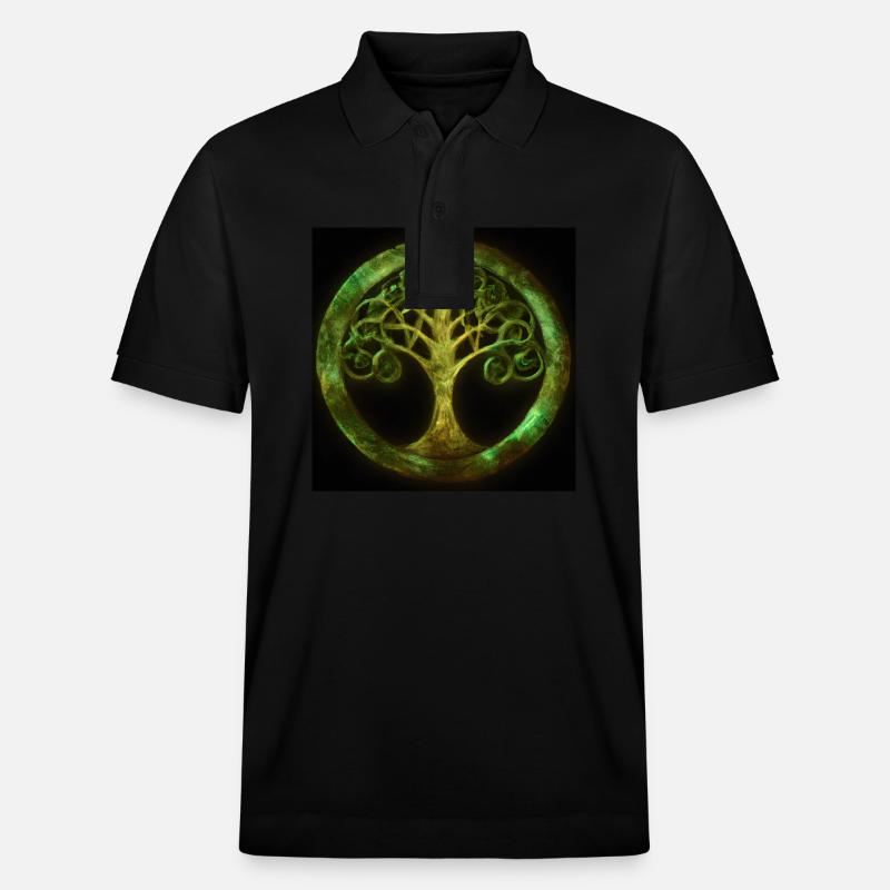 Keltischer Baum des Lebens - Stanley/Stella Unisex Bio-Poloshirt PREPSTER - Schwarz