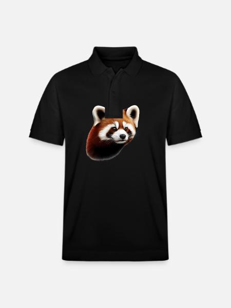 Roter Panda - Stanley/Stella Unisex Bio-Poloshirt PREPSTER - Schwarz