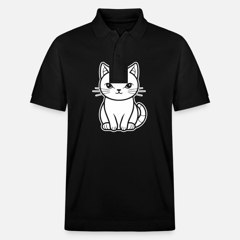 Chat chaton chaton dame - Polo PREPSTER bio Stanley/Stella Unisexe - noir