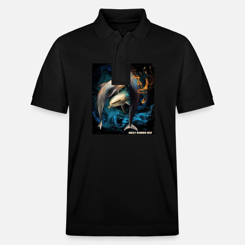 GREAT BARRIER REEF FLAG - Stanley/Stella Unisex Bio-Poloshirt PREPSTER - Schwarz