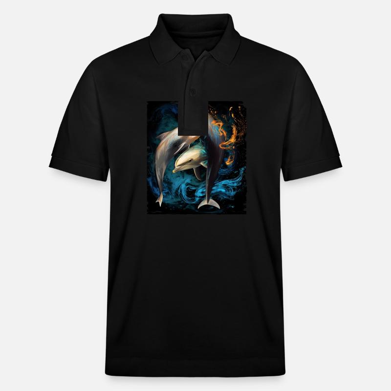 Drapeau de dauphin - Polo PREPSTER bio Stanley/Stella Unisexe - noir