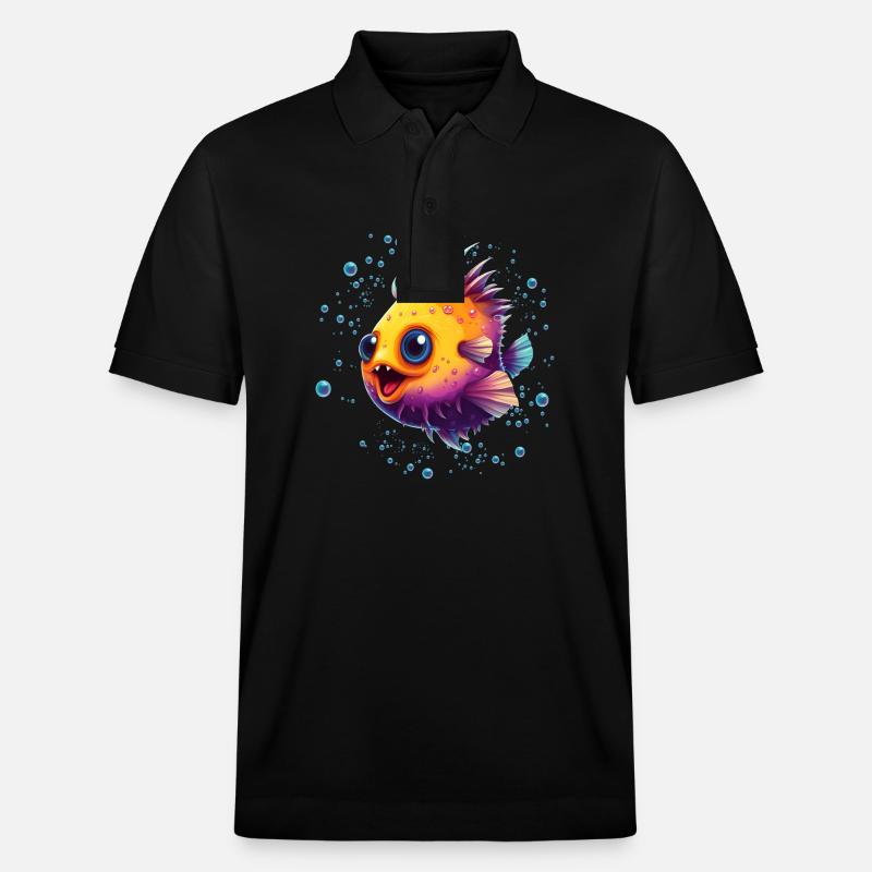 Poisson-globe - Polo PREPSTER bio Stanley/Stella Unisexe - noir