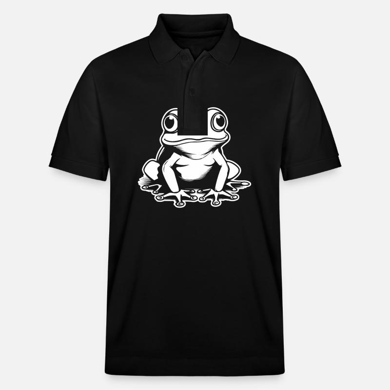 Crapaud amphibien grenouille - Polo PREPSTER bio Stanley/Stella Unisexe - noir