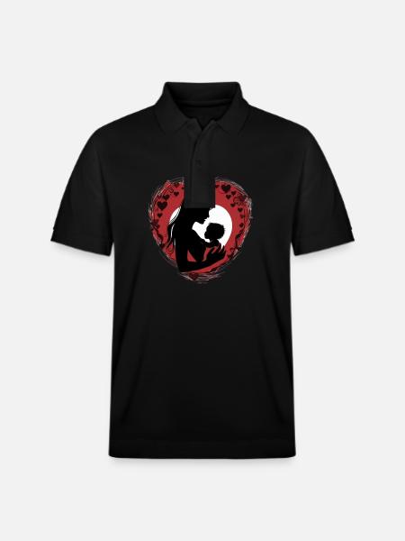 baby heart - Stanley/Stella Unisex Organic Polo Shirt PREPSTER - black
