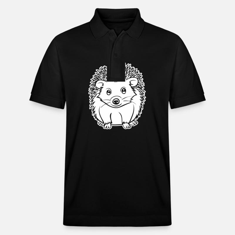 Hérisson Forest Prickly Animal - Polo PREPSTER bio Stanley/Stella Unisexe - noir