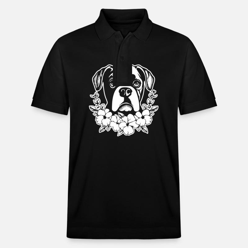 Races de chiens boxers - Polo PREPSTER bio Stanley/Stella Unisexe - noir