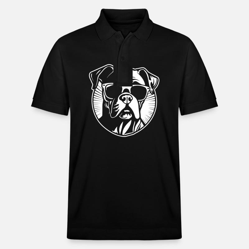 Races de chiens boxers - Polo PREPSTER bio Stanley/Stella Unisexe - noir