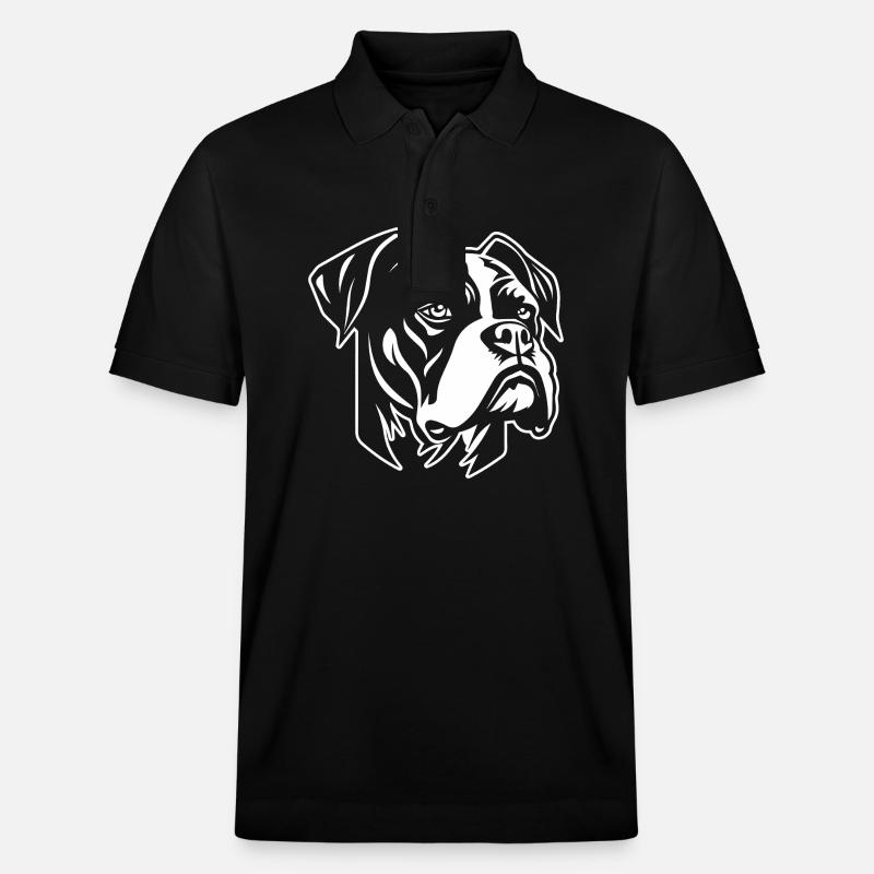 Races de chiens boxers - Polo PREPSTER bio Stanley/Stella Unisexe - noir