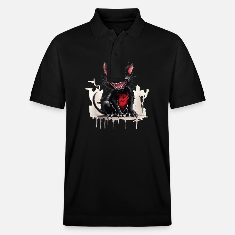 Diable de Tasmanie mignon - Polo PREPSTER bio Stanley/Stella Unisexe - noir