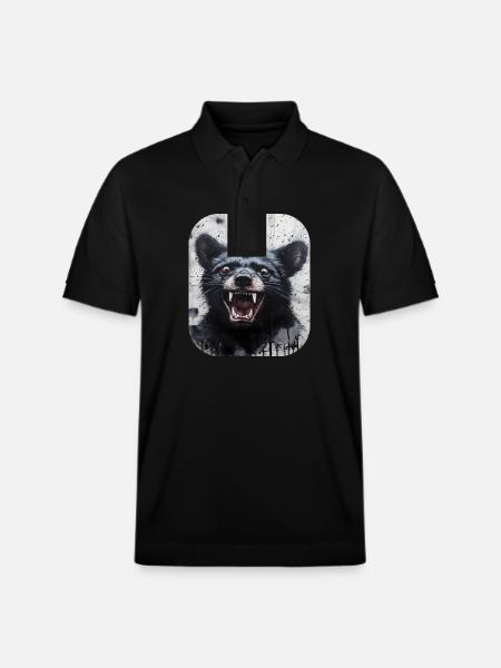 Laughing Tasmanian Devil - Stanley/Stella Unisex Organic Polo Shirt PREPSTER - black