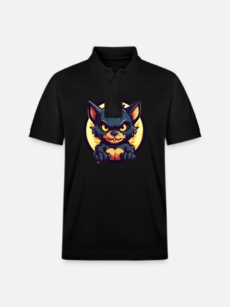 Super cute Tasmanian devil - Stanley/Stella Unisex Organic Polo Shirt PREPSTER - black