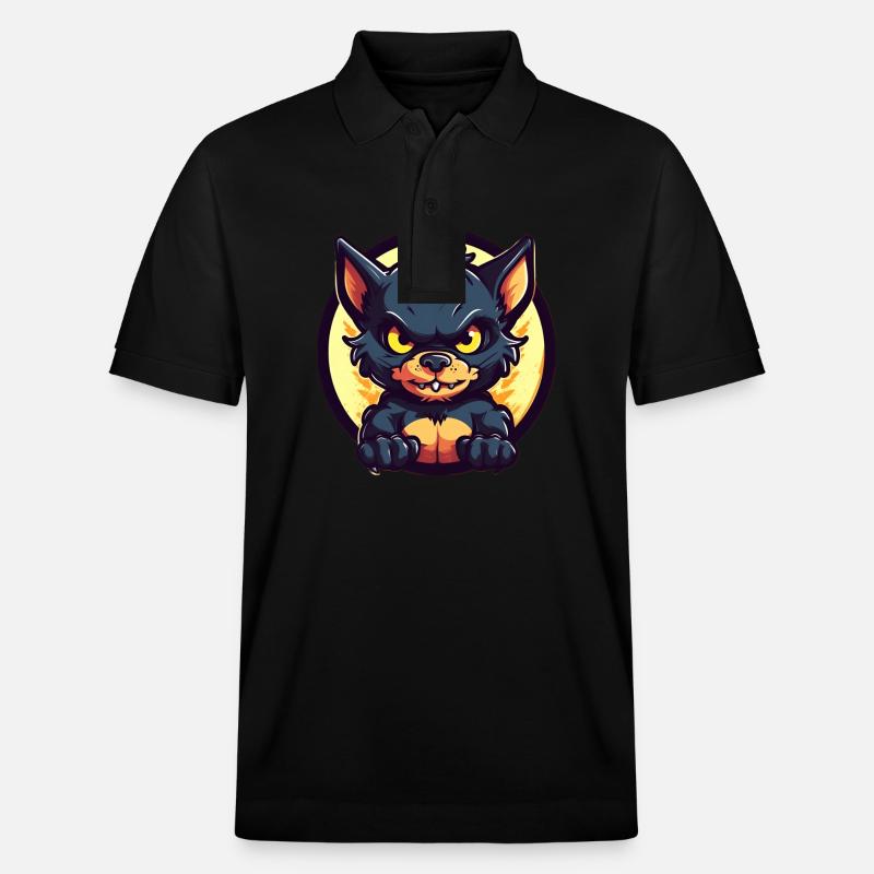 Diable de Tasmanie super mignon - Polo PREPSTER bio Stanley/Stella Unisexe - noir