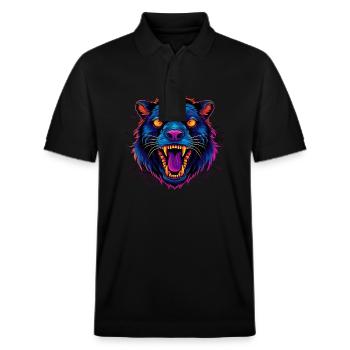 Screaming animal - Stanley/Stella Unisex Organic Polo Shirt PREPSTER - black - Front - Roxy (174cm) & Andy (188cm)