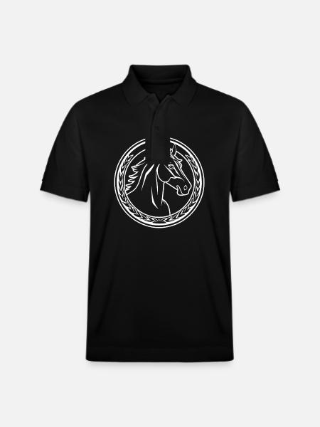 Pferd Pferdekopf Pony - Stanley/Stella Unisex Bio-Poloshirt PREPSTER - Schwarz