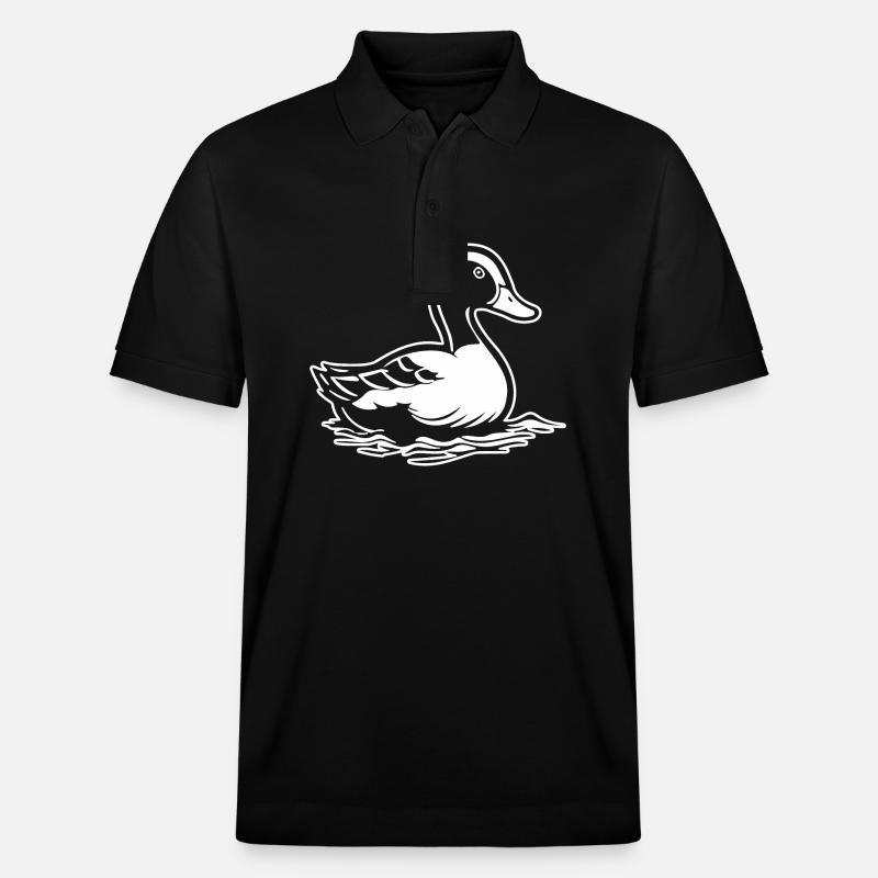 Canard Oiseaux Canards - Polo PREPSTER bio Stanley/Stella Unisexe - noir