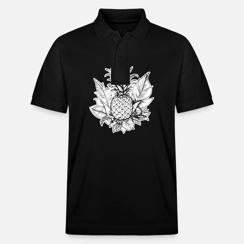 Ananas - Stanley/Stella Unisex Bio-Poloshirt PREPSTER - Schwarz