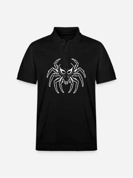 Spider spiders animals - Stanley/Stella Unisex Organic Polo Shirt PREPSTER - black