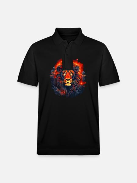 Der Löwe in dir - Stanley/Stella Unisex Bio-Poloshirt PREPSTER - Schwarz