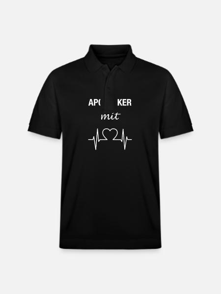 Pharmacist with heart Pharmacist - Stanley/Stella Unisex Organic Polo Shirt PREPSTER - black