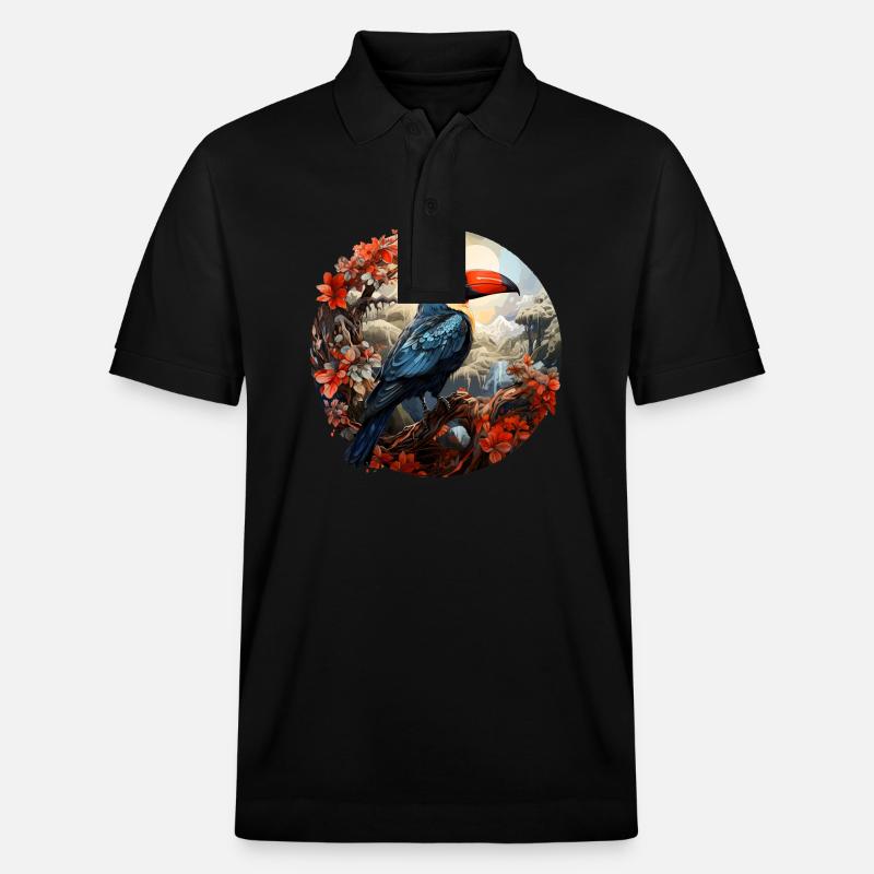 Toucan - Polo PREPSTER bio Stanley/Stella Unisexe - noir