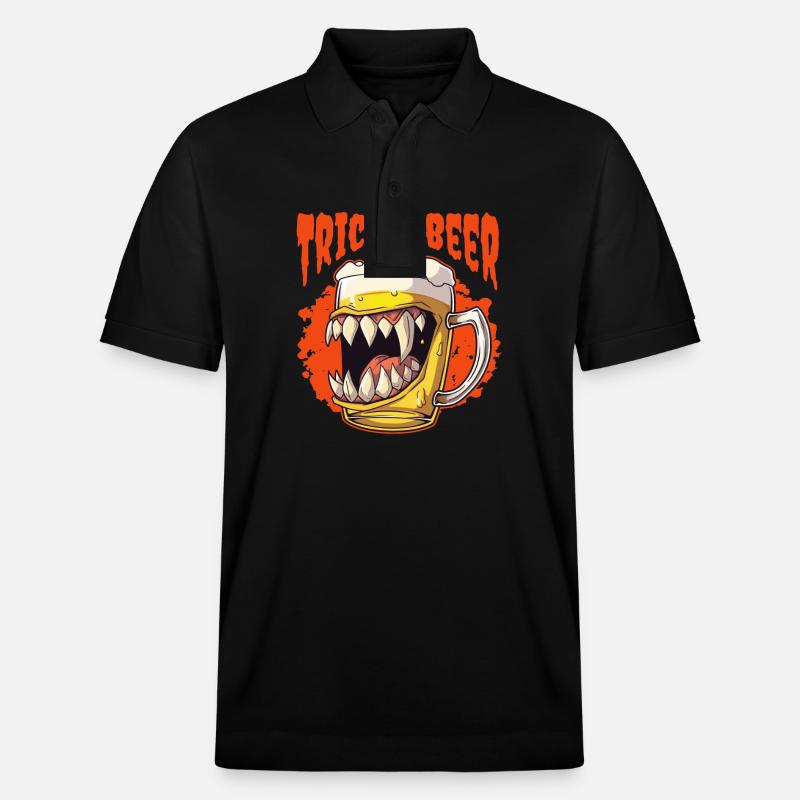 Trick or Beer - Stanley/Stella Unisex Bio-Poloshirt PREPSTER - Schwarz